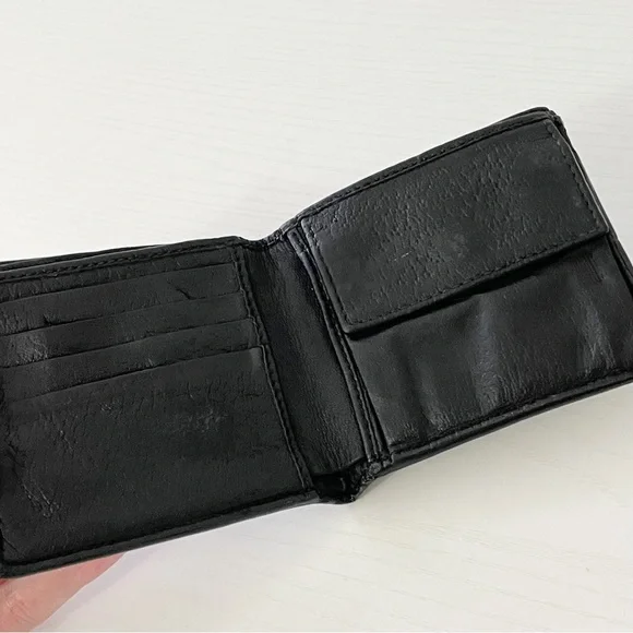 ❤️SOLD❤️Gucci black leather Animalier bee bifold wallet unisex - Picture 6 of 11